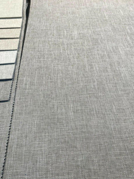 Motion Linen Blackout Polyester Fabric - Stone Gray, 55" Width (1 Yard)