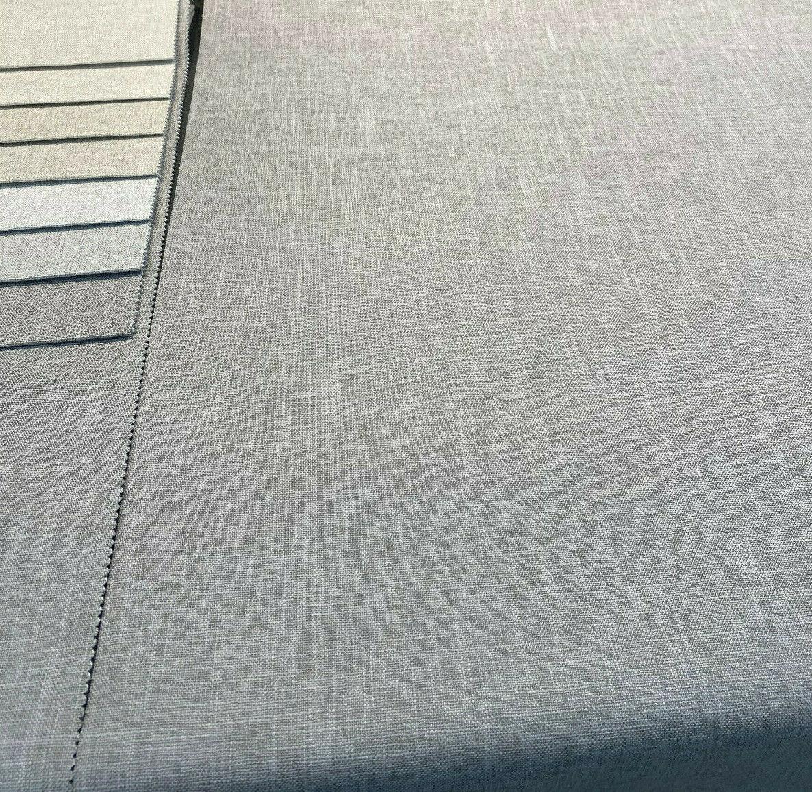 Motion Linen Blackout Polyester Fabric - Stone Gray, 55" Width (1 Yard)