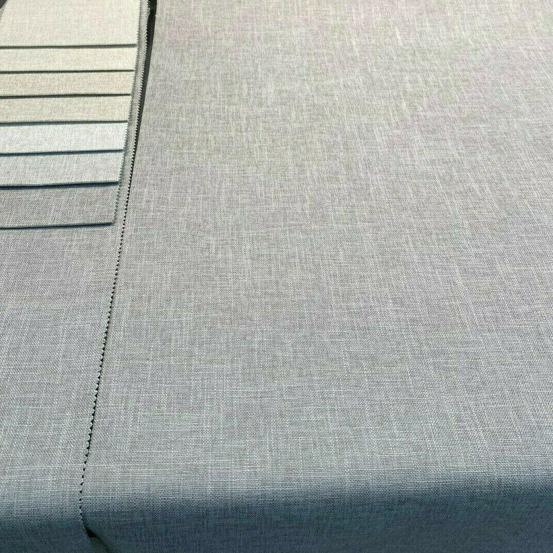 Motion Linen Blackout Polyester Fabric - Stone Gray, 55" Width (1 Yard)