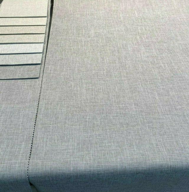 Motion Linen Blackout Polyester Fabric - Stone Gray, 55" Width (1 Yard)