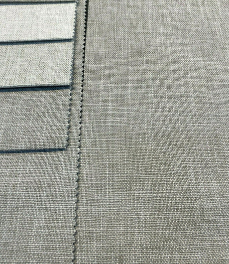 Motion Linen Blackout Polyester Fabric - Stone Gray, 55" Width (1 Yard)
