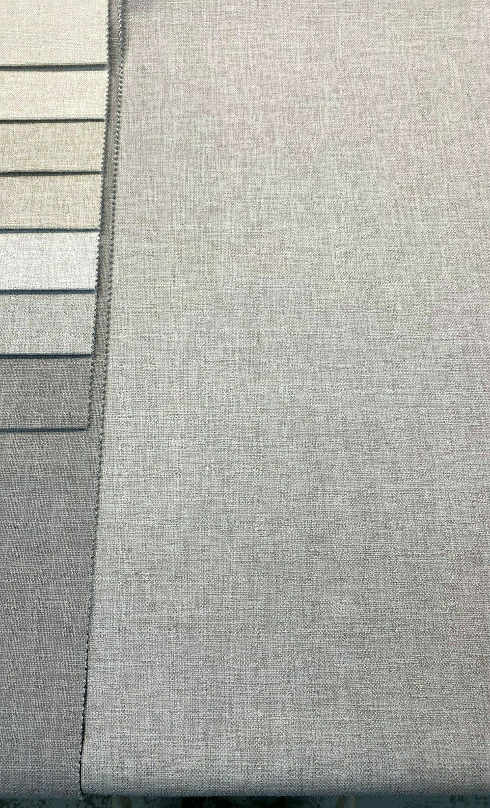 Motion Linen Blackout Polyester Fabric - Cloud Gray, 55" Width (1 Yard)