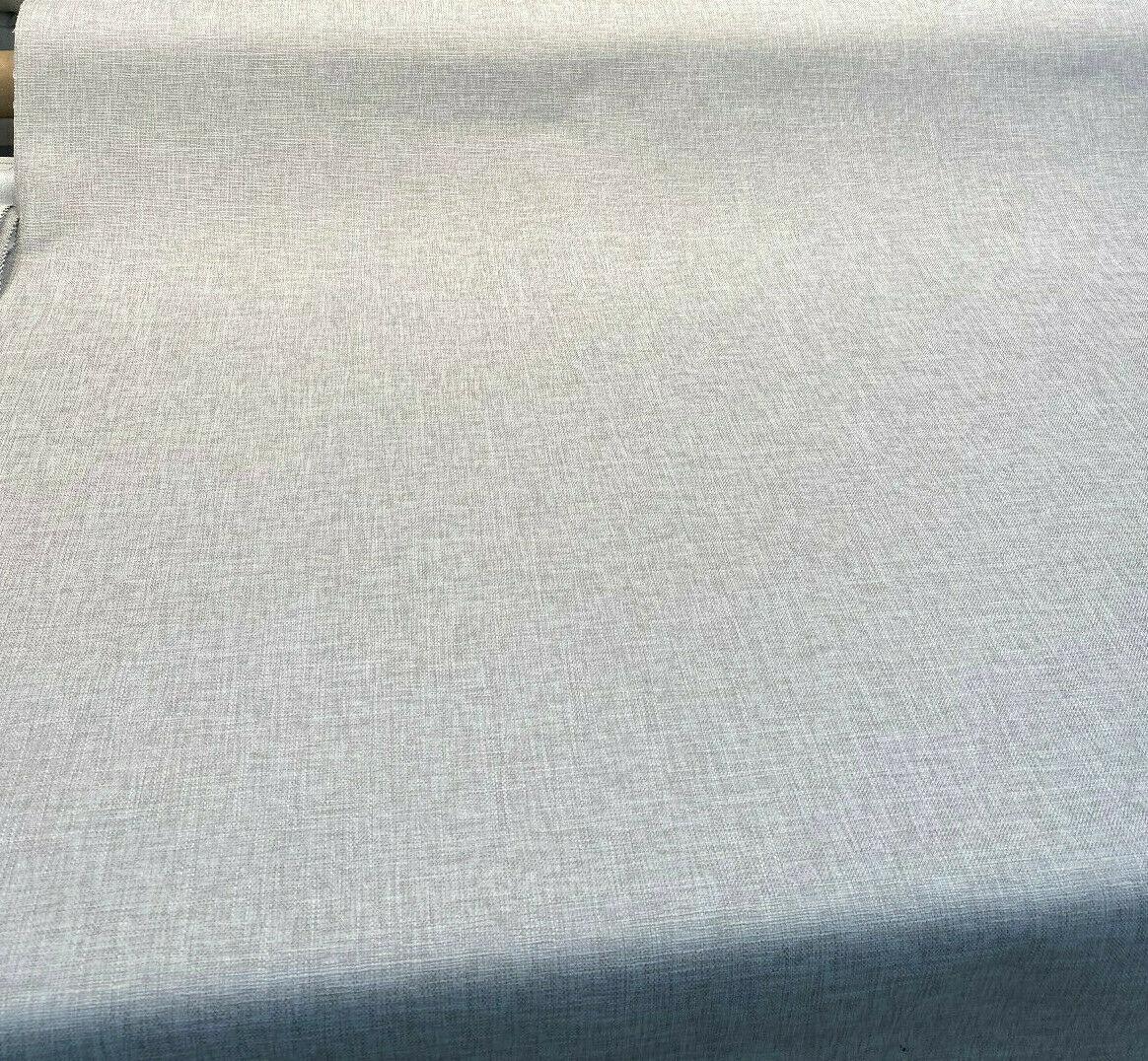 Motion Linen Blackout Polyester Fabric - Cloud Gray, 55" Width (1 Yard)
