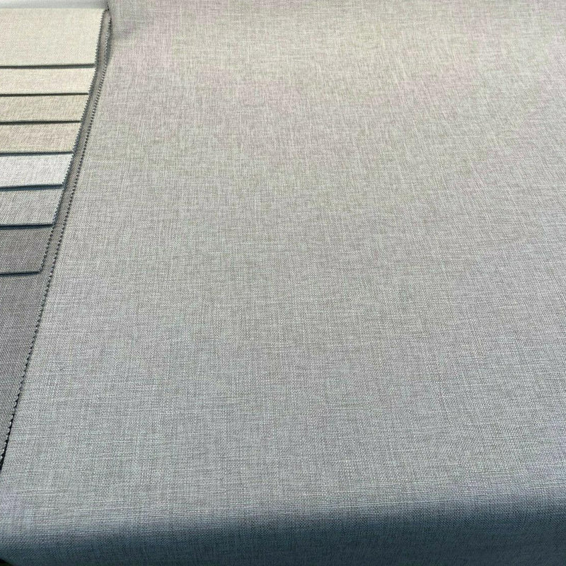 Motion Linen Blackout Polyester Fabric - Cloud Gray, 55" Width (1 Yard)