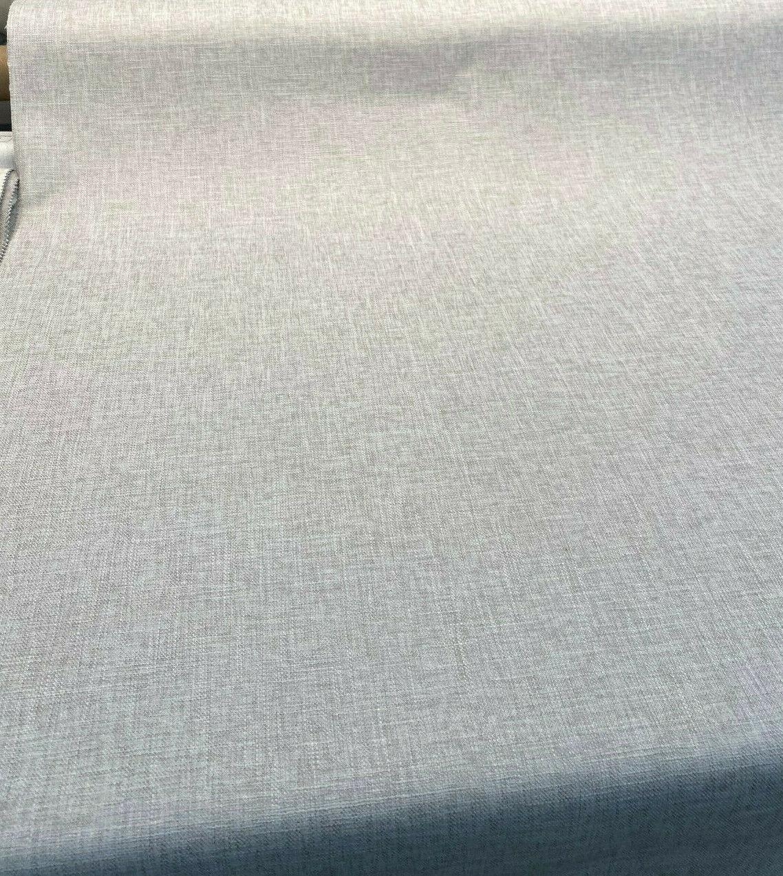 Motion Linen Blackout Polyester Fabric - Cloud Gray, 55" Width (1 Yard)