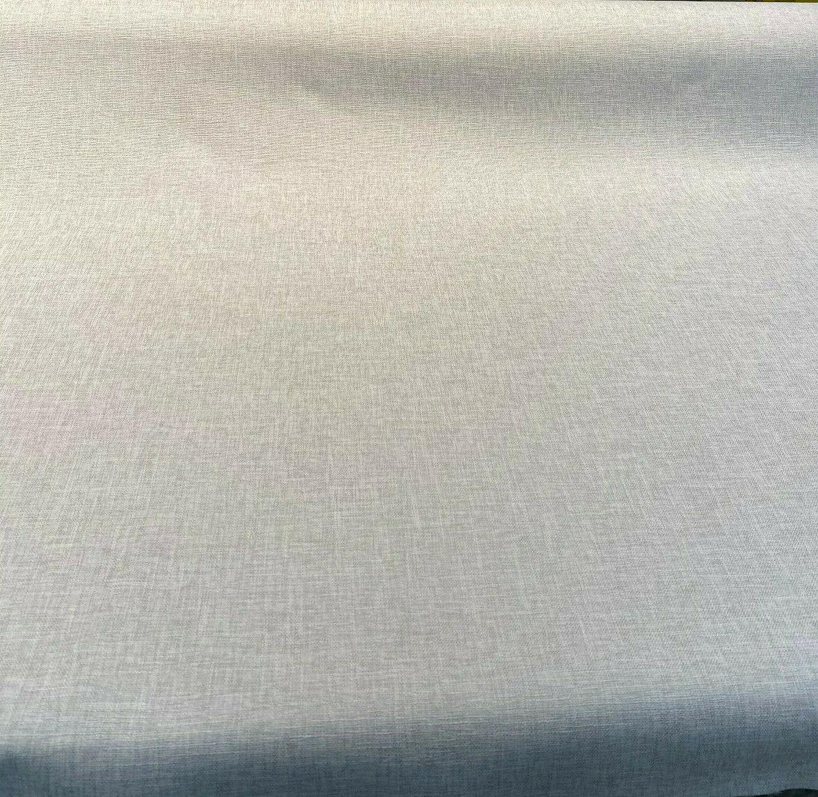 Motion Linen Blackout Polyester Fabric - Pebble Pumice White Gray Blend, 55" Length (1 Yard)