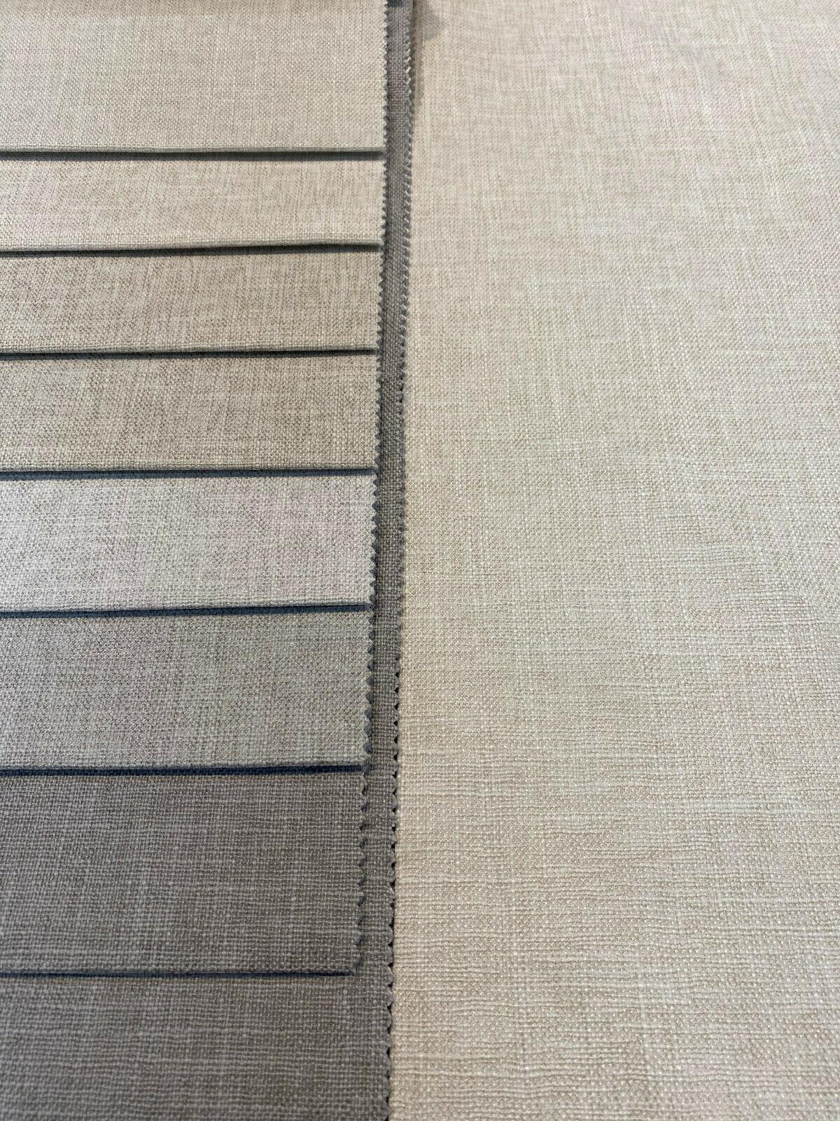 Motion Linen Blackout Polyester Fabric - Pebble Husk Cream, 55" Width (1 Yard)