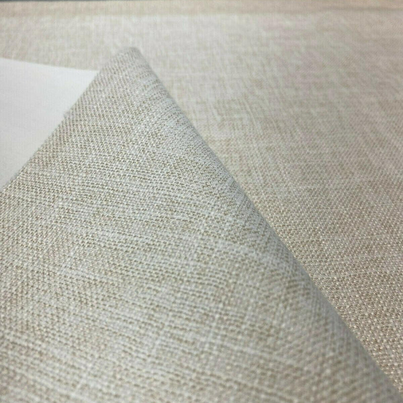Motion Linen Blackout Polyester Fabric - Pebble Husk Cream, 55" Width (1 Yard)