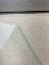 Motion Linen Blackout Polyester Fabric - Pebble Husk Cream, 55" Width (1 Yard)