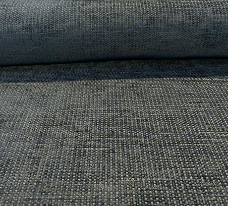 Etcetera Night Soft Chenille Upholstery Fabric - Ultra Marine Dark Blue Grey, 54" Width (1 Yard)