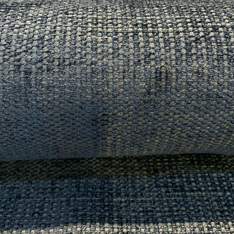Etcetera Night Soft Chenille Upholstery Fabric - Ultra Marine Dark Blue Grey, 54" Width (1 Yard)