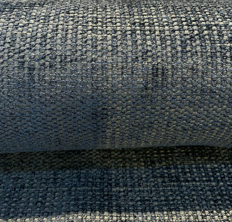 Etcetera Night Soft Chenille Upholstery Fabric - Ultra Marine Dark Blue Grey, 54" Width (1 Yard)