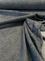 Etcetera Night Soft Chenille Upholstery Fabric - Ultra Marine Dark Blue Grey, 54" Width (1 Yard)