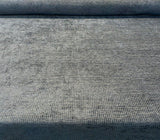 Etcetera Night Soft Chenille Upholstery Fabric - Ultra Marine Dark Blue Grey, 54" Width (1 Yard)