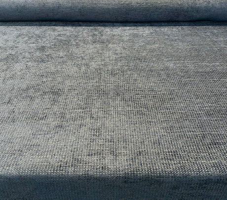 Etcetera Night Soft Chenille Upholstery Fabric - Ultra Marine Dark Blue Grey, 54" Width (1 Yard)