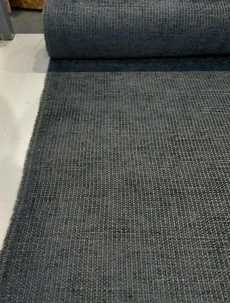 Etcetera Night Soft Chenille Upholstery Fabric - Ultra Marine Dark Blue Grey, 54" Width (1 Yard)