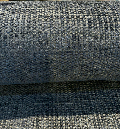 Etcetera Night Soft Chenille Upholstery Fabric - Ultra Marine Dark Blue Grey, 54" Width (1 Yard)