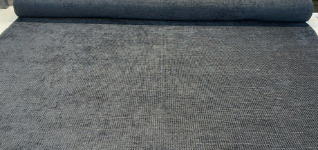 Etcetera Night Soft Chenille Upholstery Fabric - Ultra Marine Dark Blue Grey, 54" Width (1 Yard)