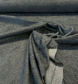 Etcetera Night Soft Chenille Upholstery Fabric - Ultra Marine Dark Blue Grey, 54" Width (1 Yard)