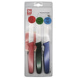 Icel Color Coded Paring Knife Set, 4" Blade - Set of 3
