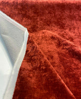Newbury Velveteen Polyester Fabric - Ruby Red, Backed, 58" Width (1 Yard)