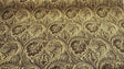 Swavelle Paisley Home Pecan Chutney Poly Chenille Fabric - Pecan Brown Gold Antique Gold Paisley, 57" Width (1 Yard)