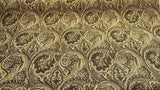 Swavelle Paisley Home Pecan Chutney Poly Chenille Fabric - Pecan Brown Gold Antique Gold Paisley, 57" Width (1 Yard)