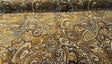 Fairchild Chenille Upholstery Fabric - Chocolate Teal Paisley, 57" Width (1 Yard)
