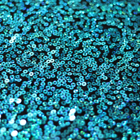 Sequin Showcase Razzle Nylon Spandex Fabric - Assorted Colors, Holographic Round Sequins, 54/56" Width (1 Yard)
