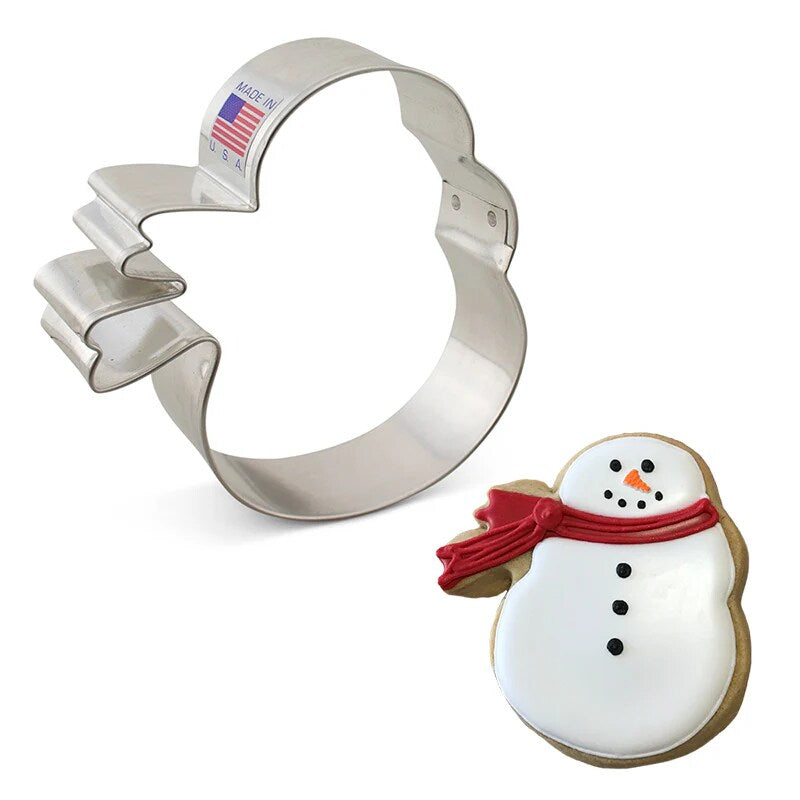 Ann Clark Snowman with Scarf Cookie Cutter 3 1/2"