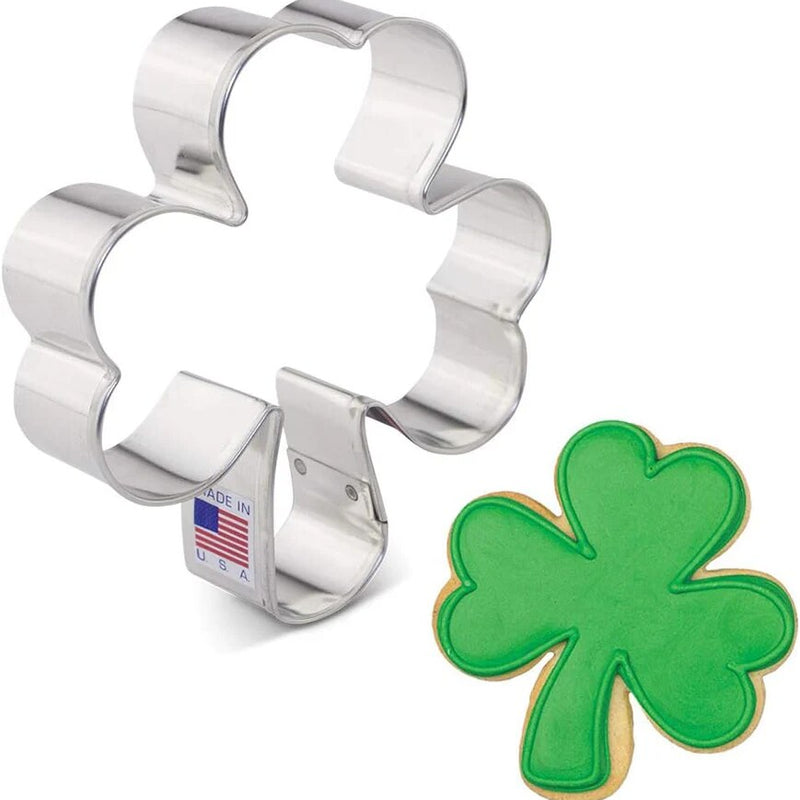 Ann Clark St. Patrick's Day Irish Shamrock Cookie Cutter, 3.75"