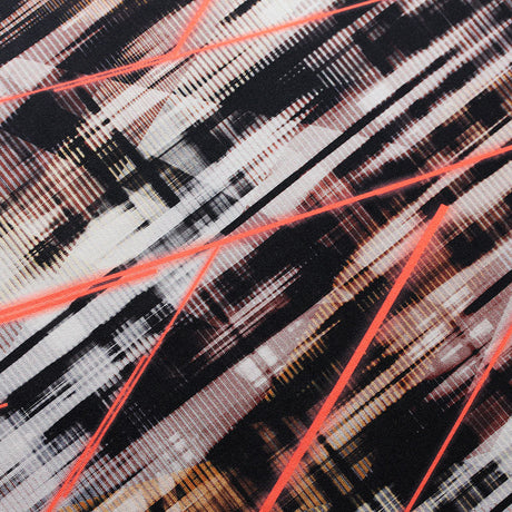 BZ Digital Maxxi Nylon Spandex Fabric - Black-Orange, Black-Pink, Black-Green, Geometric, Abstract, Line Prints, 60" Width (1 Yard)