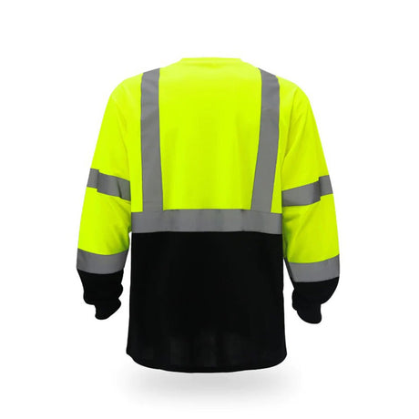High Visibility Contrast Long Sleeve Safety T-shirt