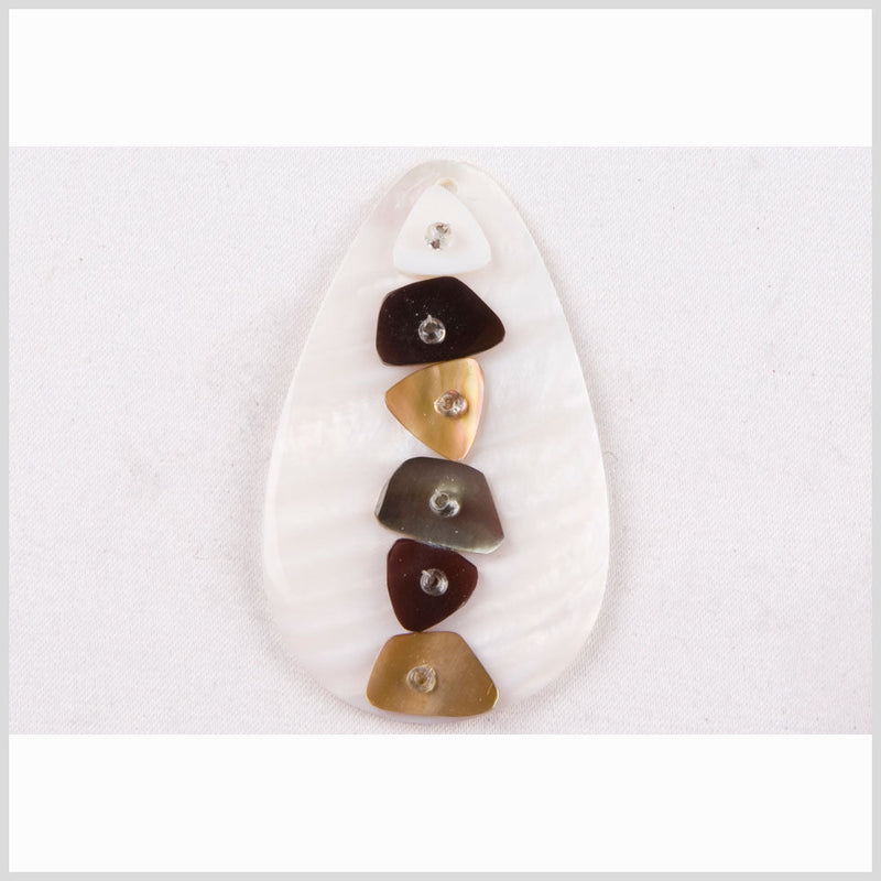 2" Natural White Shell Pendant