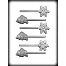 Snowflake Snowman Sucker Hard Candy Mold