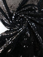 Black Polyamide Crepe Sequins
