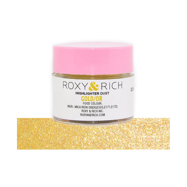 Roxy & Rich Gold Metallic Highlighter Dust, 2.5 Grams