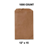 Flat Kraft Paper Bags 12" x 15"