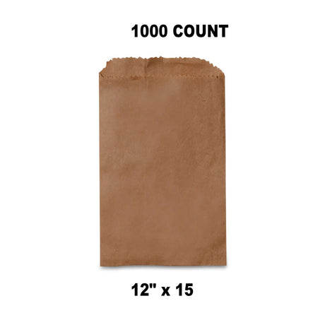 Flat Kraft Paper Bags 12" x 15"