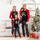 Conjunto de pijamas de manga larga con estampado de ropa navideña para estar en casa