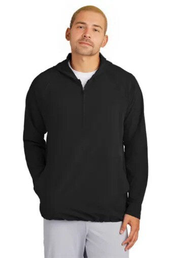 Sport-Tek® Repeat Half Zip Long Sleeve Hooded Jacket