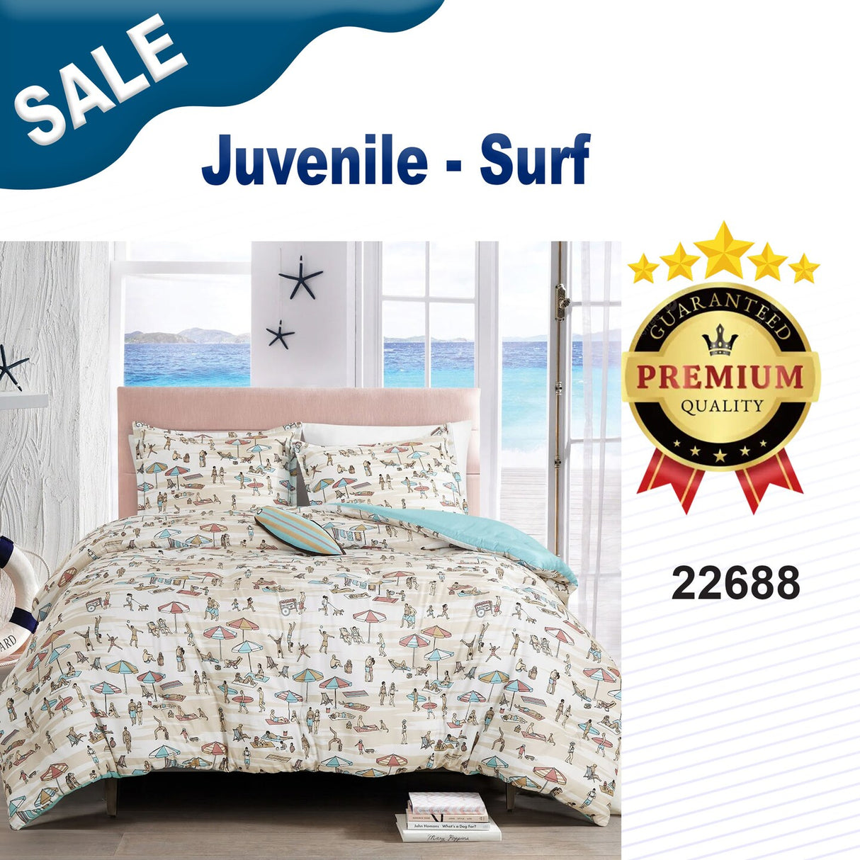 Surf Twin Full Size Comforter Set