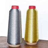 5,000 Yards Silver Sparkly Metallic Machine Embroidery Thread High Shine & Durable