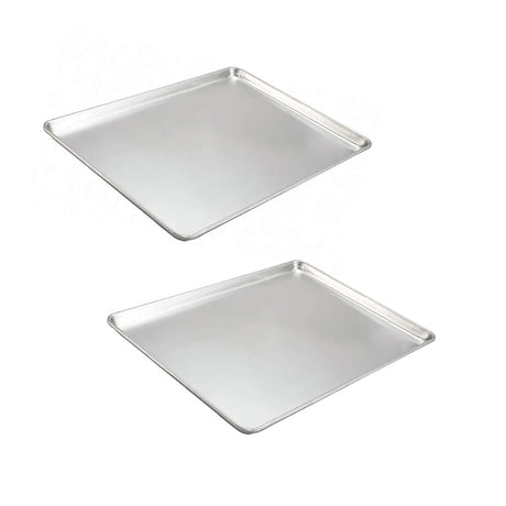 26" x 18" x 1 1/8" Full Size Sheet Pan 18 Gauge Aluminum Open Bead Rim