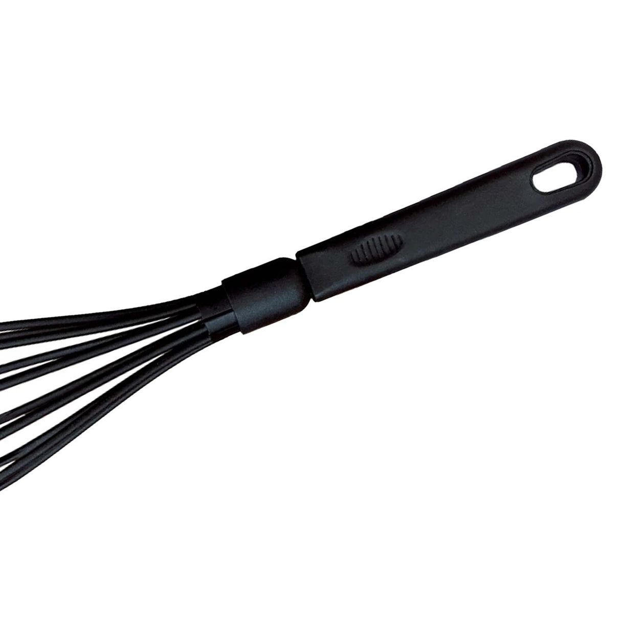 12" Nylon Piano Wire Whisk Black Flexible Design
