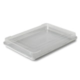 18" x 13" x 1" Half Size Sheet Pan Cover Clear Polypropylene Snap On Airtight Lid