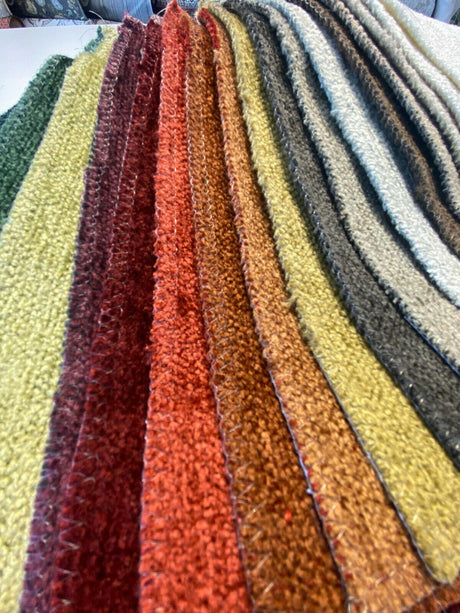 Cuddle Soft Chenille Fabric - Cuddle Pattern, 54" Width, 28 Colors (1 Hanger Sample)