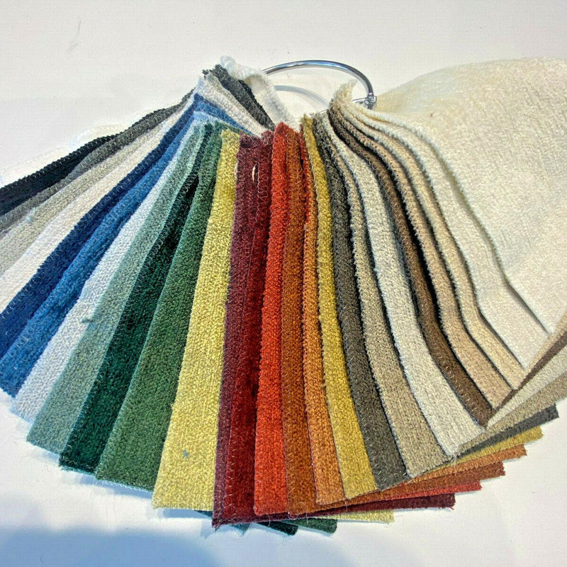 Cuddle Soft Chenille Fabric - Cuddle Pattern, 54" Width, 28 Colors (1 Hanger Sample)