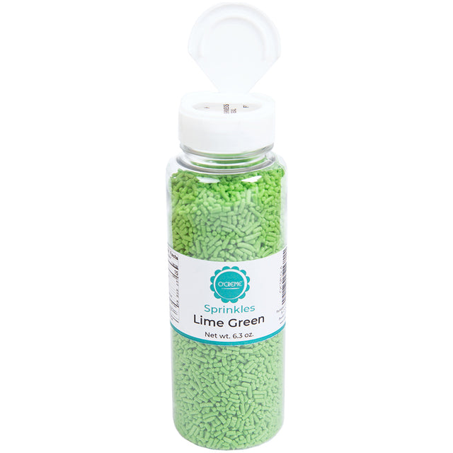 O'Creme Lime Green Sprinkles, 6.3 oz.