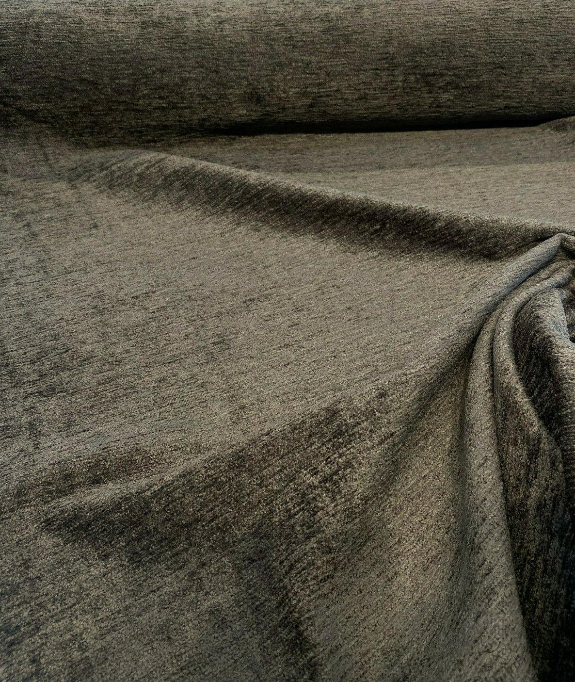 Soft Cuddle Chenille Acrylic Polyester Fabric - Espresso Brown Cuddle Pattern, 54" Width (1 Yard)